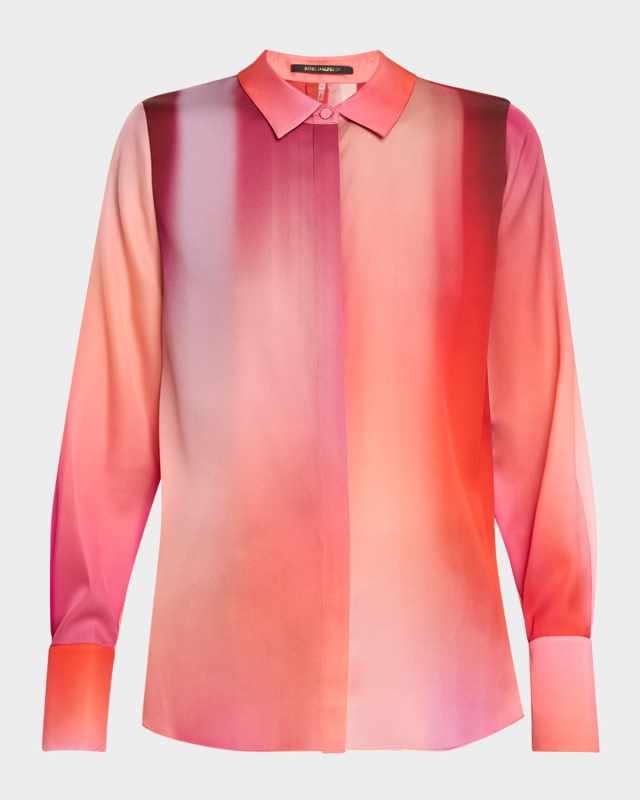 Cassi Ombre Button-Down Blous